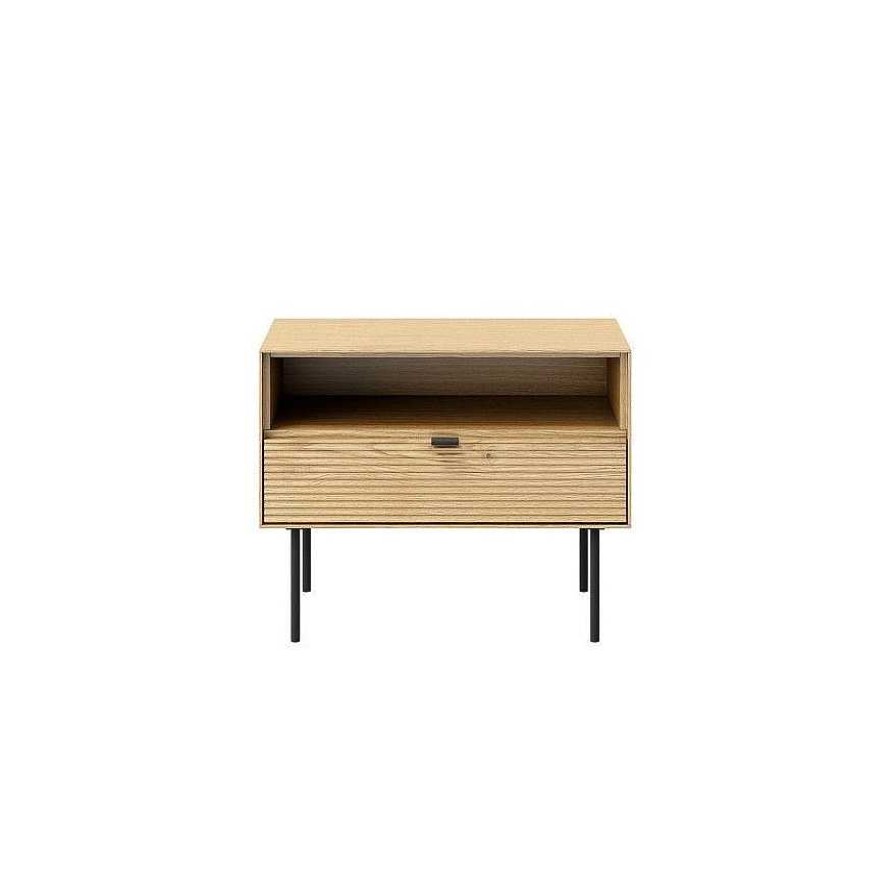 Dormitorio Somcasa Living Home | Mesita Baja Caj N Y Hueco Suede 60 Cm