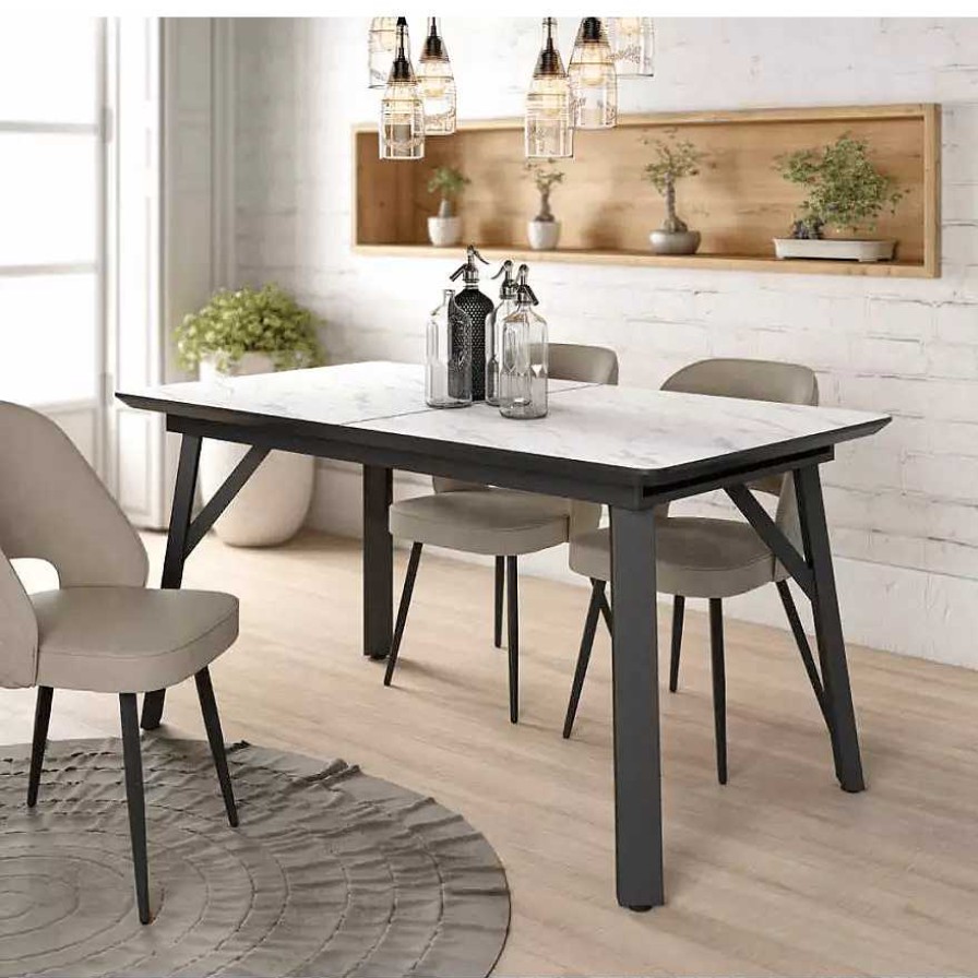 Mesas Azor | Mesa De Comedor Rectangular Extensible Soliluna