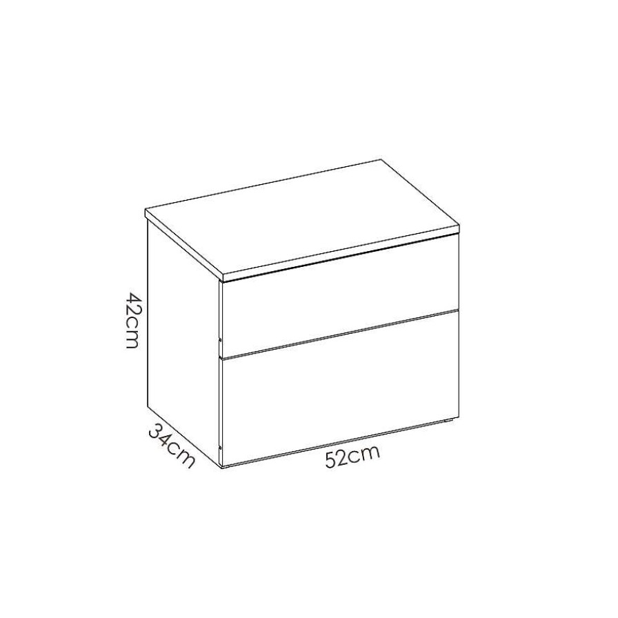 Dormitorio Rimobel | Mesita De Dos Cajones A Da