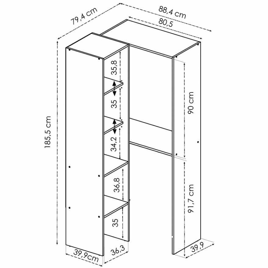 Dormitorio Rimobel | Armario Vestidor Esquinero Glaive 07