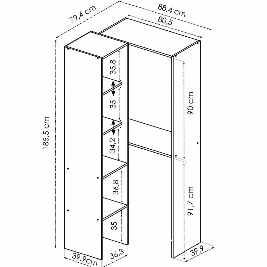 Dormitorio Rimobel | Armario Vestidor Esquinero Glaive 04