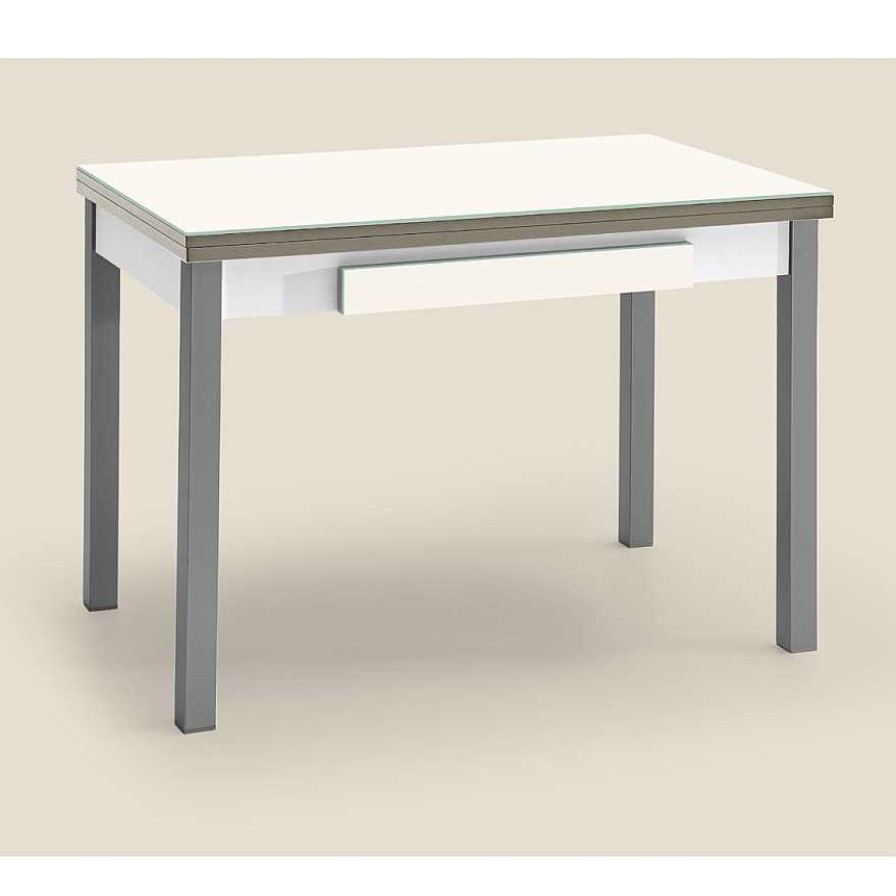 Mesas Cauxi | Mesa De Cocina Extensible Polop Cristal