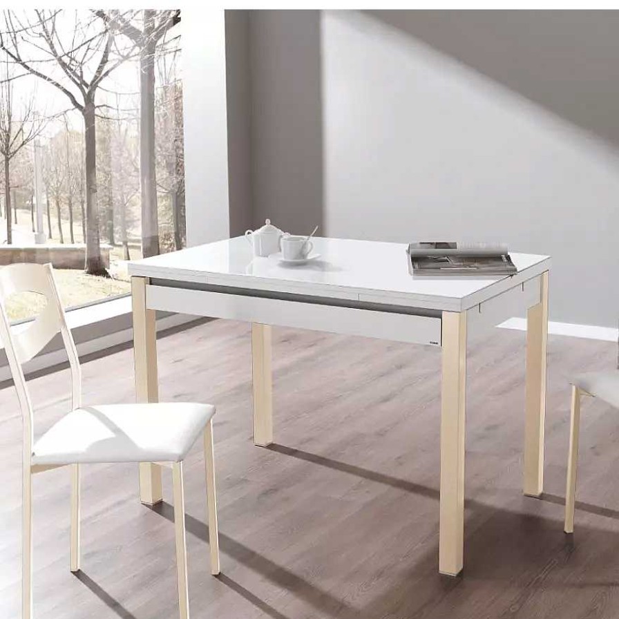 Mesas Cauxi | Mesa De Cocina Extensible Koala Cristal