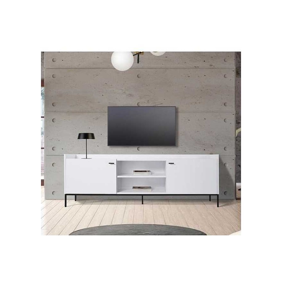 Dormitorio GDeco | Mueble Tv N Yade Blanco