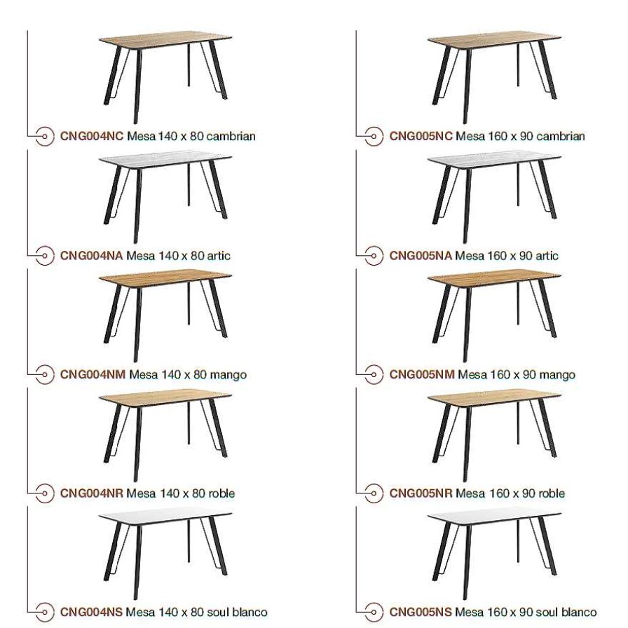 Mesas Azor | Mesa De Comedor Rectangular Zimbabue