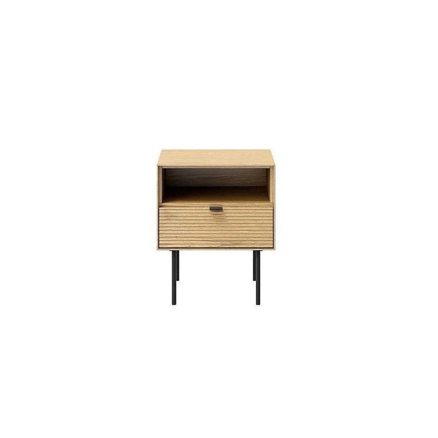 Dormitorio Somcasa Living Home | Mesita Baja Caj N Y Hueco Suede 40 Cm