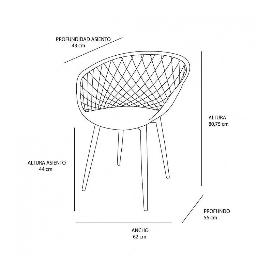 Jard N Casa Thai | Conjunto 2 Sillas Para Exterior Delila Xl