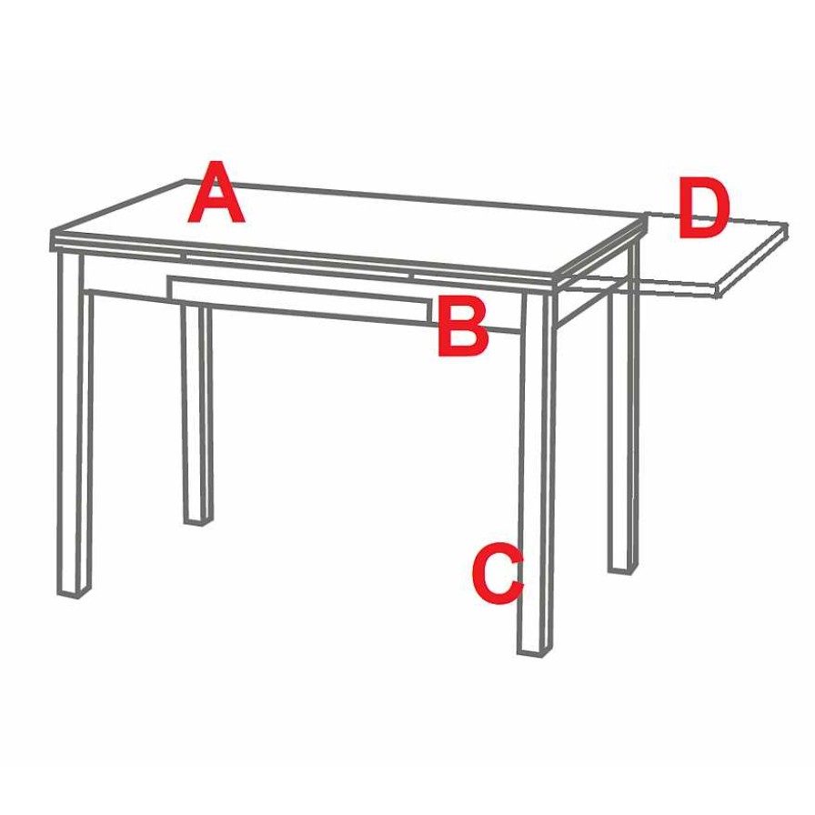 Mesas Cauxi | Mesa De Cocina Extensible Polop Cristal