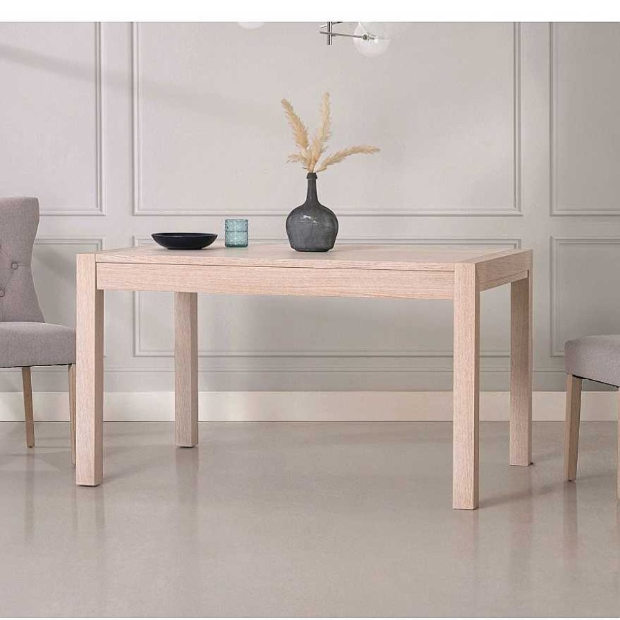 Mesas GDeco | Mesa Extensible Friggio Roble Blanco