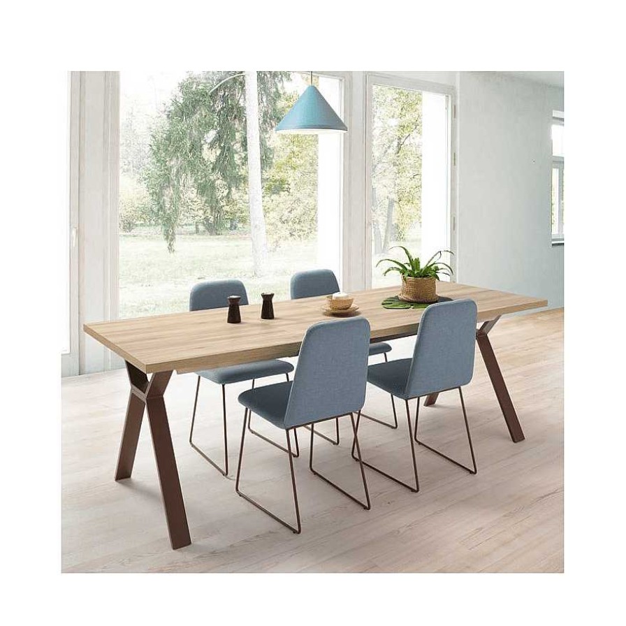 Mesas Pemi | Mesa De Comedor Extensible Patruca Tapa Gruesa